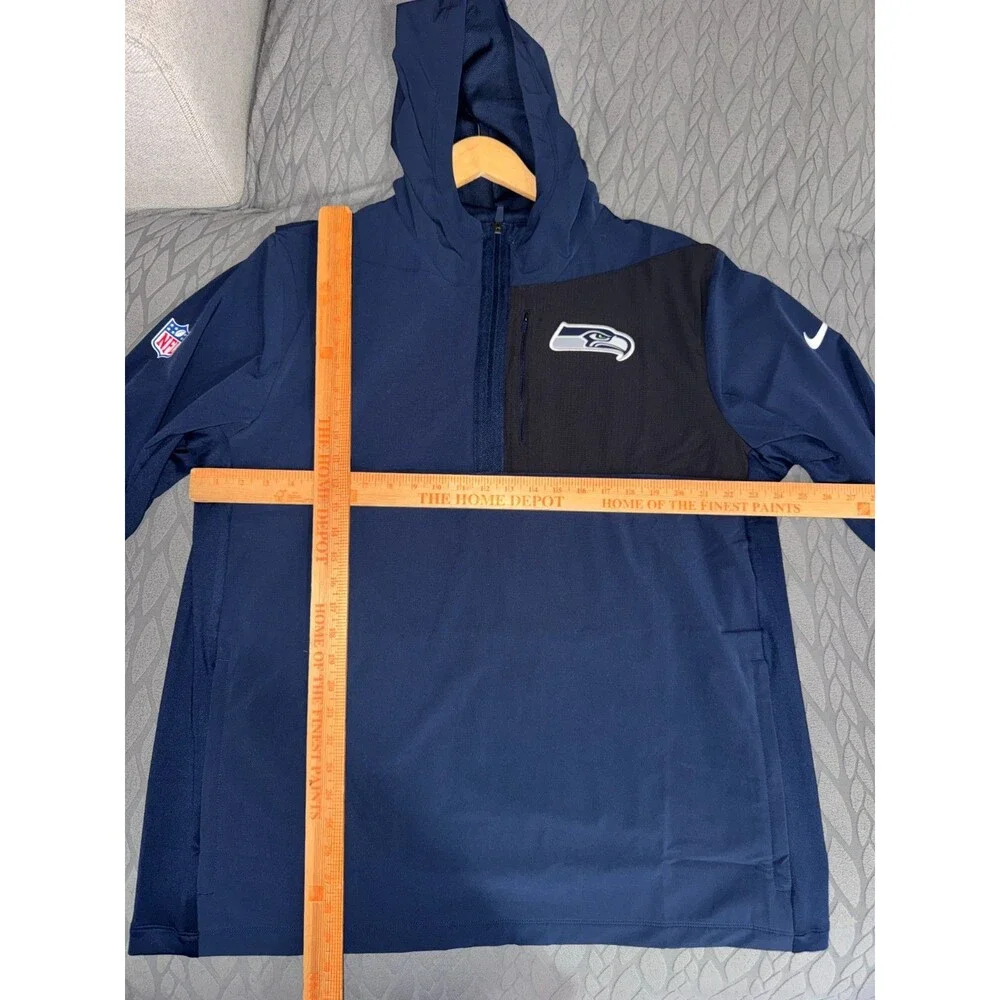 Men's XL Nike NFL Seattle Seahawks Team Issued PE Pregame 1/2 Zip Anorak Jacket